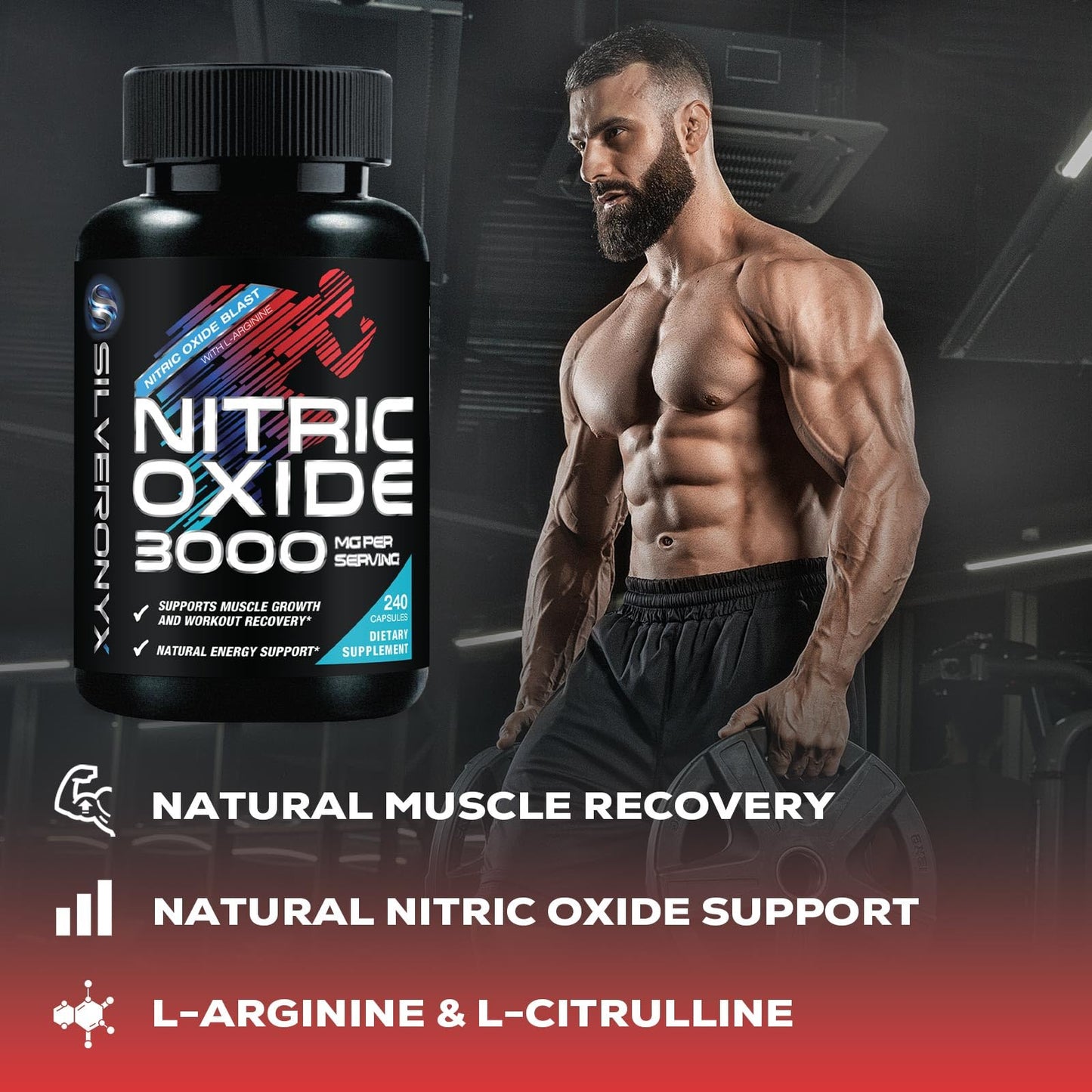 Extra Strength Nitric Oxide Booster - 3X Strength L-Arginine AKG & Citrulline Malate - Men & Women Premium Pre Workout Nitric Booster - Natural Energy & Muscle Support - dailyvitalstore