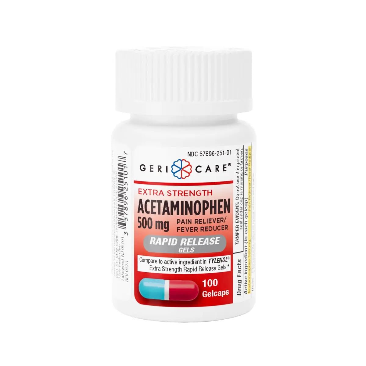 Extra Strength Rapid Release Pain Relief Gelcaps, 100count - dailyvitalstore