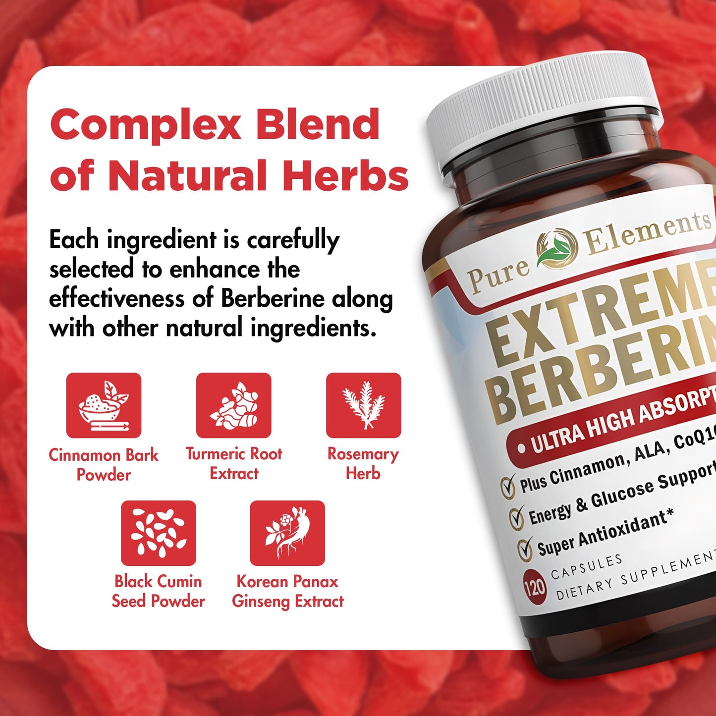 Extreme 500mg Complex with ALA, Coq10, Turmeric, Cinnamon, Bitter Melon, banaba Leaf, Korean Panax, Royal Jelly, and 21 Herbs for Healthy Blood Sugar - dailyvitalstore