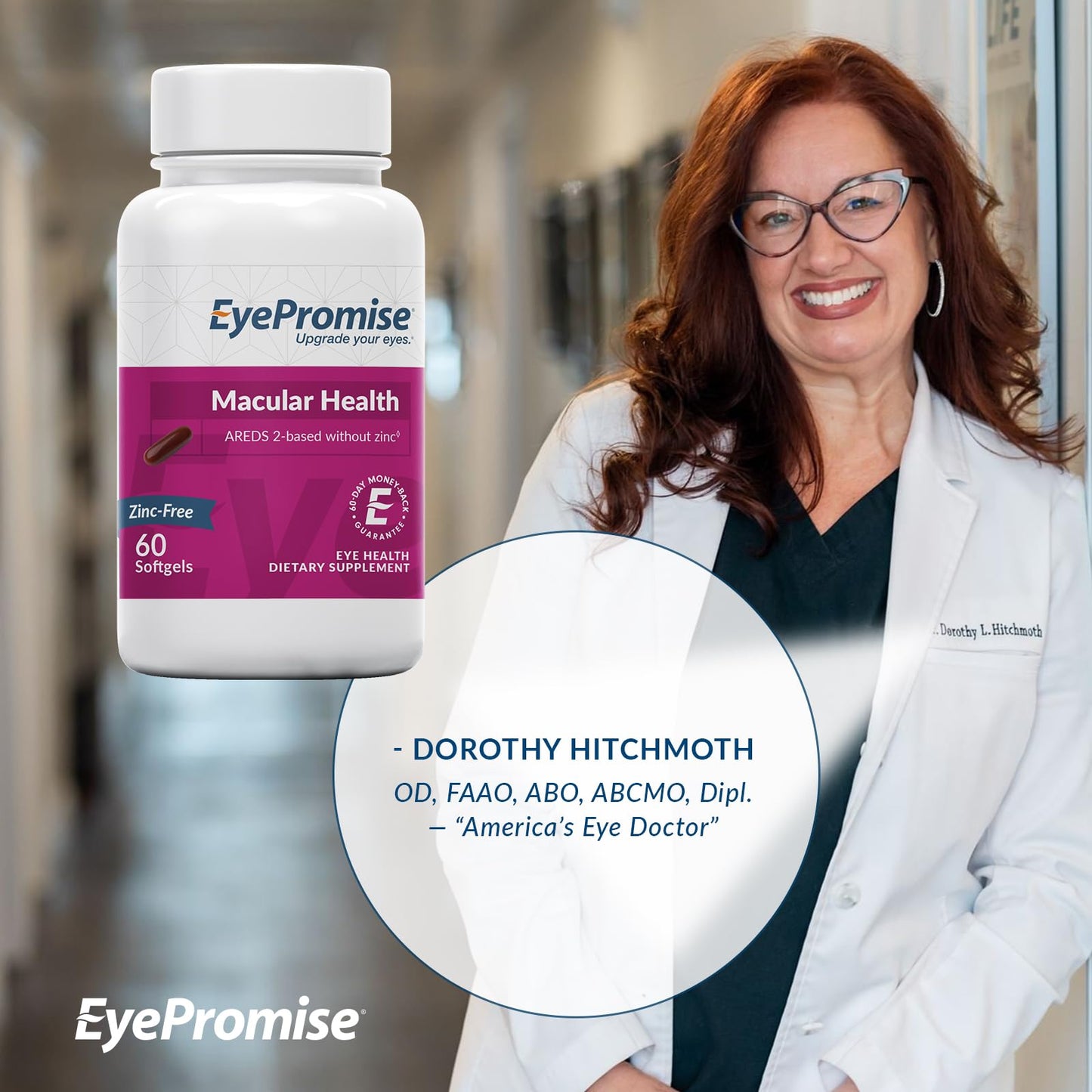 EyePromise Macular Health Eye Vitamin - 60 Softgels, 30-Day Supply - Zinc-Free Eye Health Support with Zeaxanthin, - dailyvitalstore