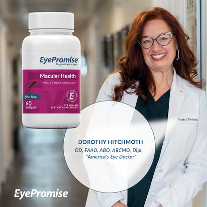 EyePromise Macular Health Eye Vitamin - 60 Softgels, 30-Day Supply - Zinc-Free Eye Health Support with Zeaxanthin, - dailyvitalstore