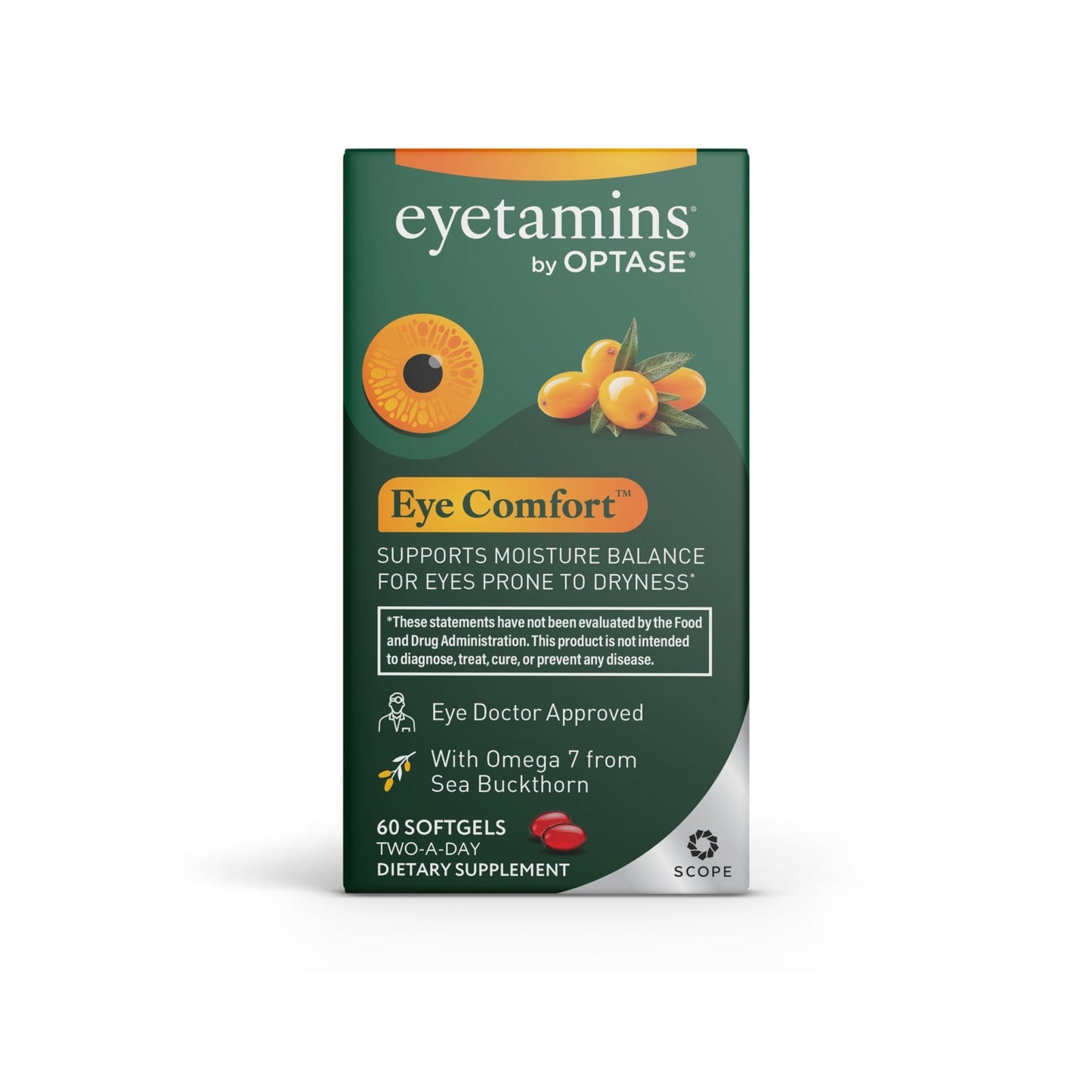 eyetamins® by OPTASE® Eye Comfort™ - 60 Softgels - Eye Doctor Recommended - an Omega-Based Eye Supplement formulated to Support Moisture Balance and Eye Comfort from Within. Plant Based Soft gels. - dailyvitalstore