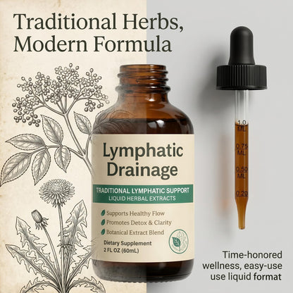 EYUTRD Lymphatic Drainage Drops,1200mg Herbal Blend with Elderberry & Echinacea Dandelion，– Supports Lymphatic Drainage, Immune System & Detox.2 fl.oz (1pcs) - dailyvitalstore