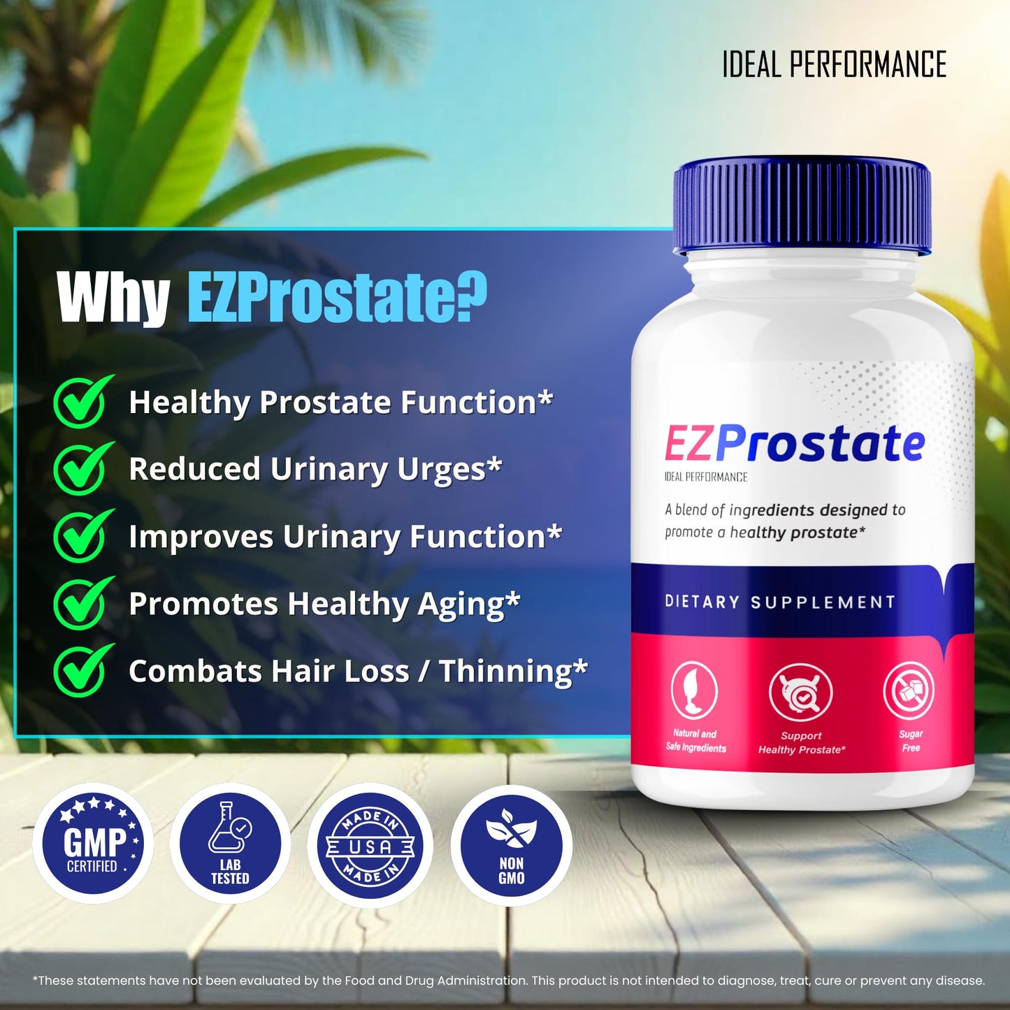 EZ Prostate Capsules, EZ Prostate Pills - Official EZ Prostate Supplement Pills - Maximum Strength Advanced All Natural Formula, EZProstate Health Men Pastillas Reviews (2 Pack) - dailyvitalstore