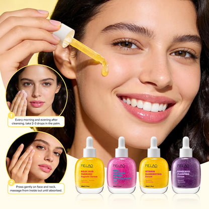 Face Serum with Niacinamide 4% | Vitamin C, Bakuchiol, NAD+ Collagen Peptide, Kojic Acid Turmeric Options | Korean Skincare for Brightening, Anti-Aging & Hydrating - dailyvitalstore