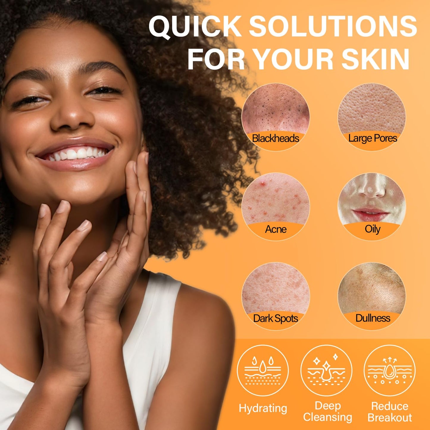 Facial Clay Mask Set - Vitamin C Turmeric Face Mask, Dead Sea Mud & Salicylic Acid (BHA) Mask for Pore Cleansing, Brightening, Blackheads & Dark Spots, Face Masks Skincare - dailyvitalstore