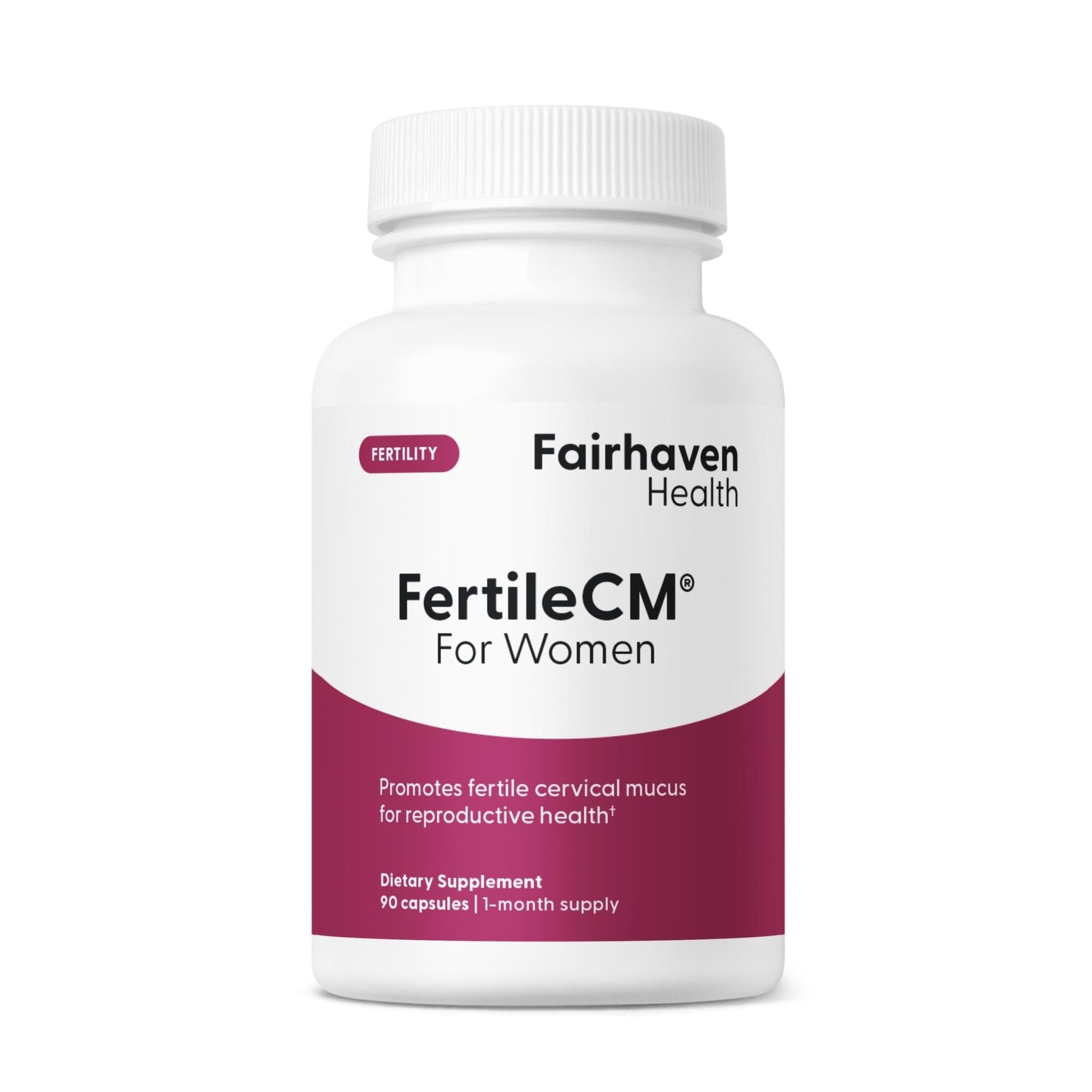 Fairhaven Health FertileCM Fertility Supplement for Women, Capsules - Fertile Cervical Mucus, Ovulation Cycle, Includes L-Arginine, N-Acetyl-Cysteine, Grape Seed Extract and Vitamin C - 90 Capsules - dailyvitalstore
