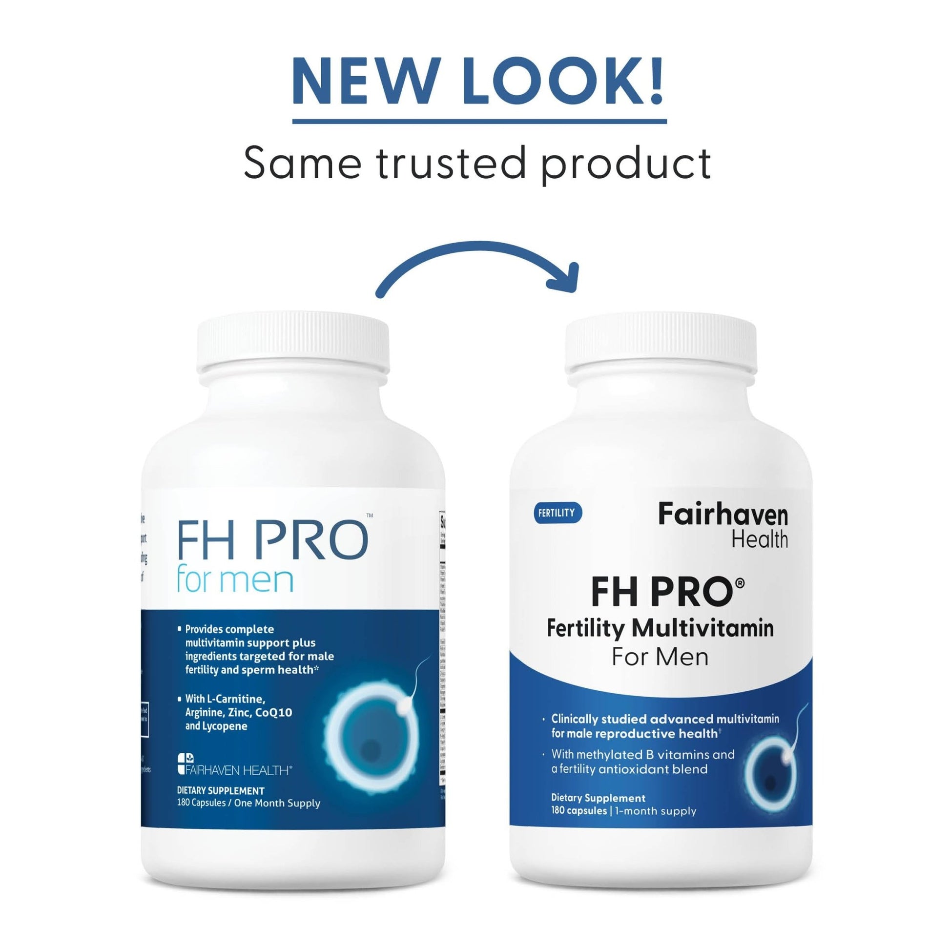 Fairhaven Health FH Pro for Men | Clinically Studied Premium Prenatal Fertility Supplements for Men | Male Fertility Supplements | Count and Motility Support Pre-Conception for Him | 180 Capsules - dailyvitalstore