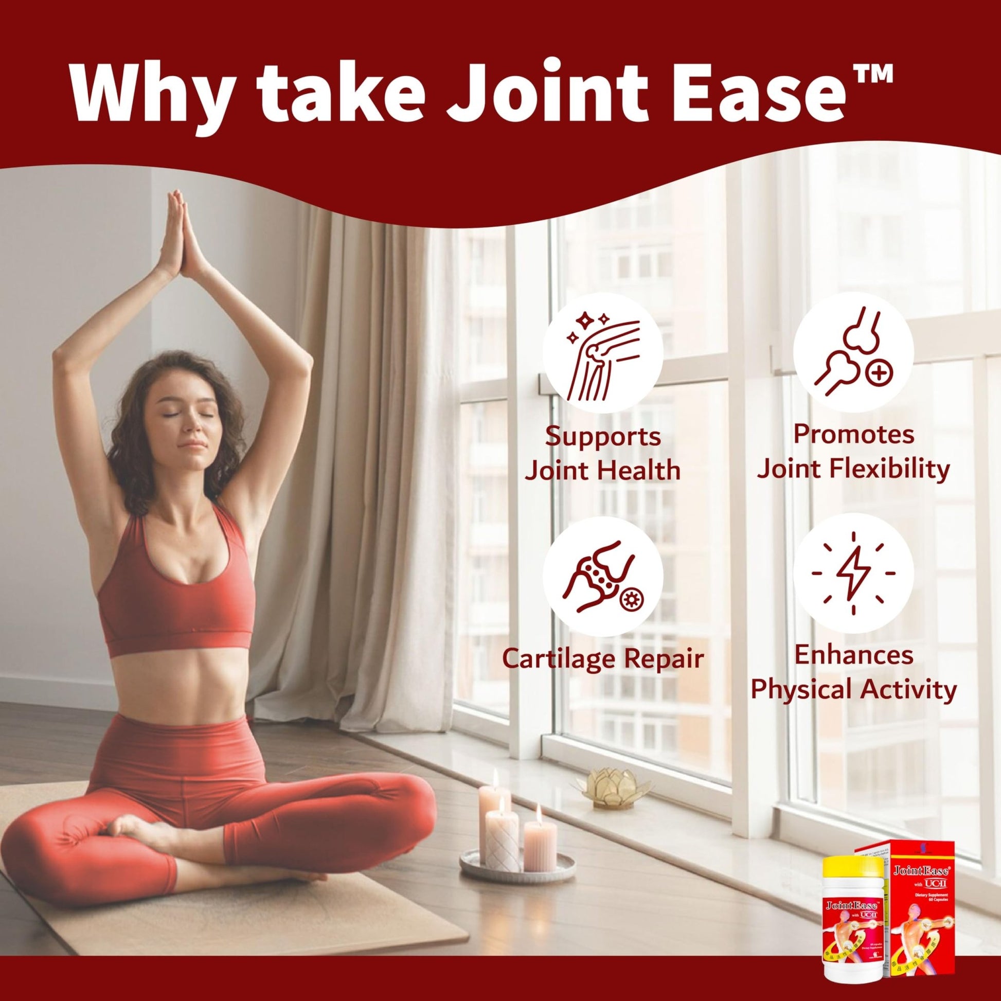 FARLONG JointEase with UC-II, Undenatured Type II Collagen, Glucosamine Hydrochloride, Chondroitin Sulfate, Joint Dietary Supplement | 60 Capsules - dailyvitalstore