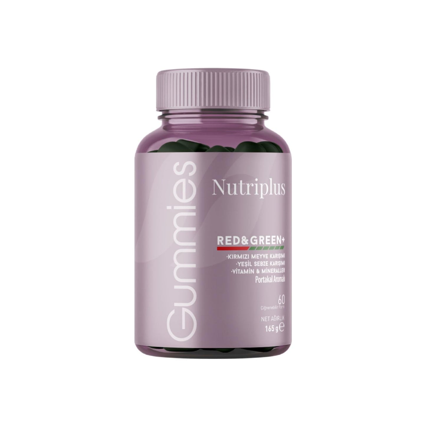 FARMASi Nutriplus Jelly Vitamins Red + Green, 60 pcs - Antioxidant-Rich Vegan Multivitamin Supplement with Fruits and Vegetables Essential Vitamins Immune Support Energy Boost, Skin Hair Nail Health - dailyvitalstore
