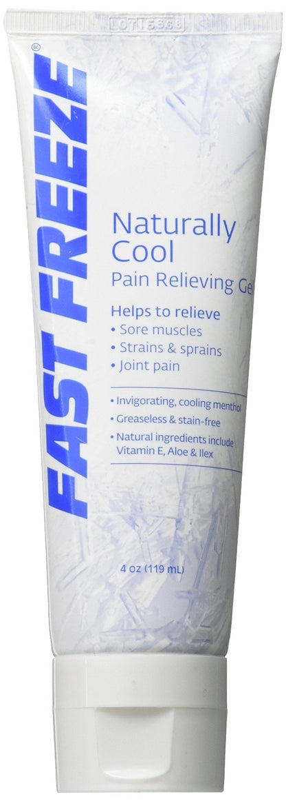 Fast Freeze All-Natural Cooling Pain Relief Therapy: Gel Tube, 4 fl oz - dailyvitalstore