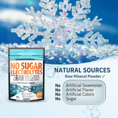 FAST LYTE No Sugar Electrolytes Powder in the Raw | Mix in Coffee, Soup, Juice, Water, Smoothies, Broth, Anything | No Sweeteners or Flavorings | Keto & Sugar Free | Non-GMO & Vegan - dailyvitalstore