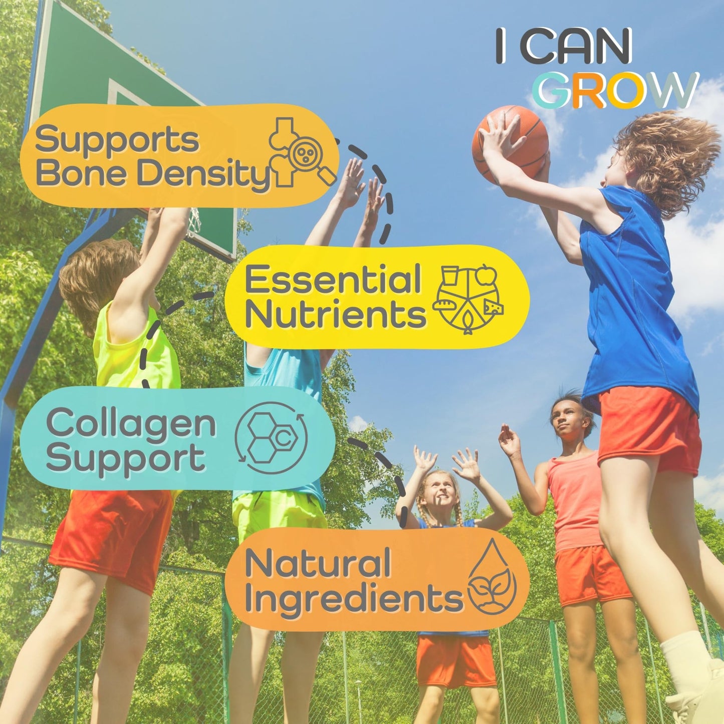 Fawelo I Can Grow (2 Pack) - for Kids 10+ and Teens | Enhances Natural Development | Strength Bone, Muscle & Joints | Immunity & Overall Health | Transparent Ingredients | Made in the USA - dailyvitalstore