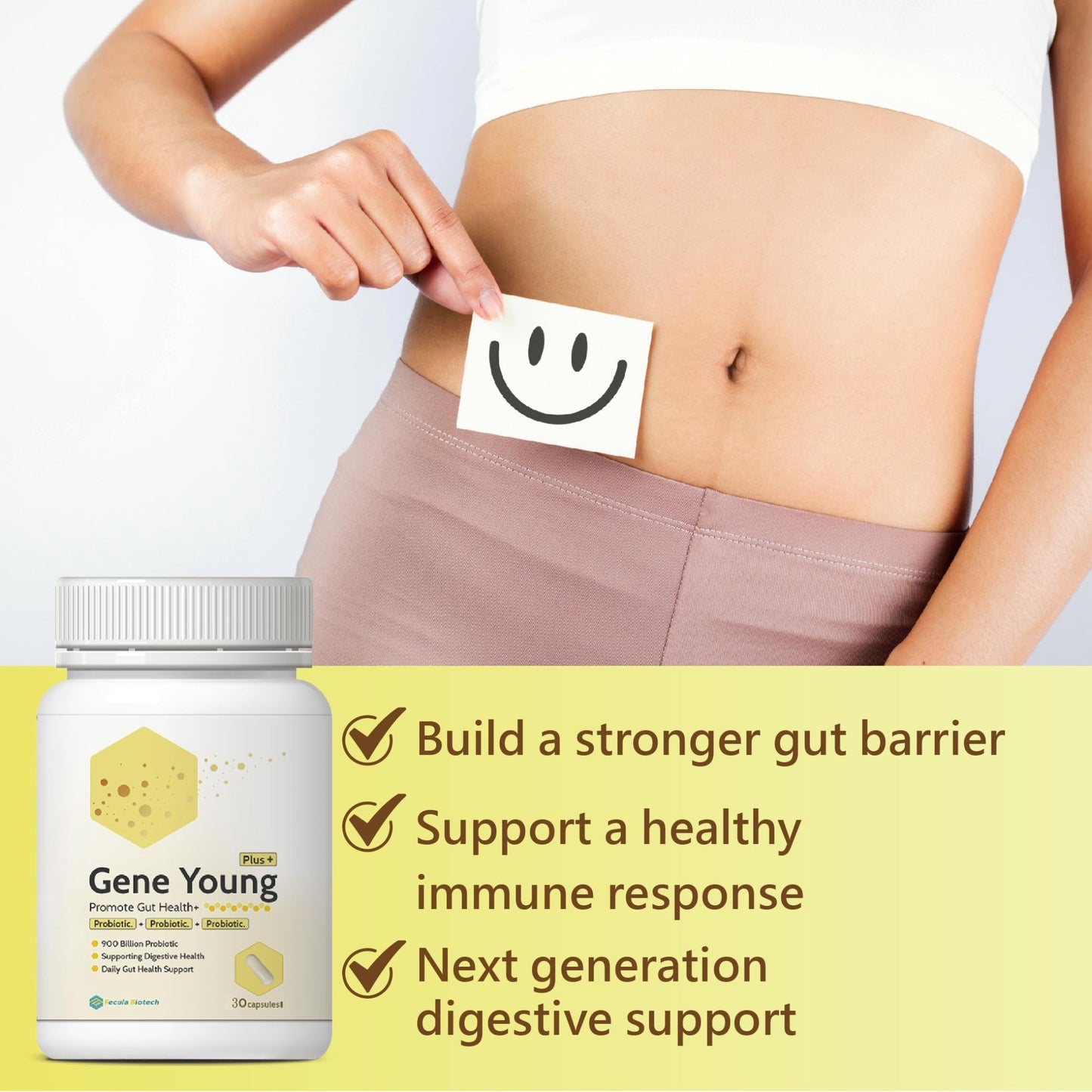 Fecula Biotech Synbiotic for Gut Health | 3-in-1 Daily Prebiotic, Probiotic, Postbiotic for Digestive Health, Bloat & Immune Support - dailyvitalstore