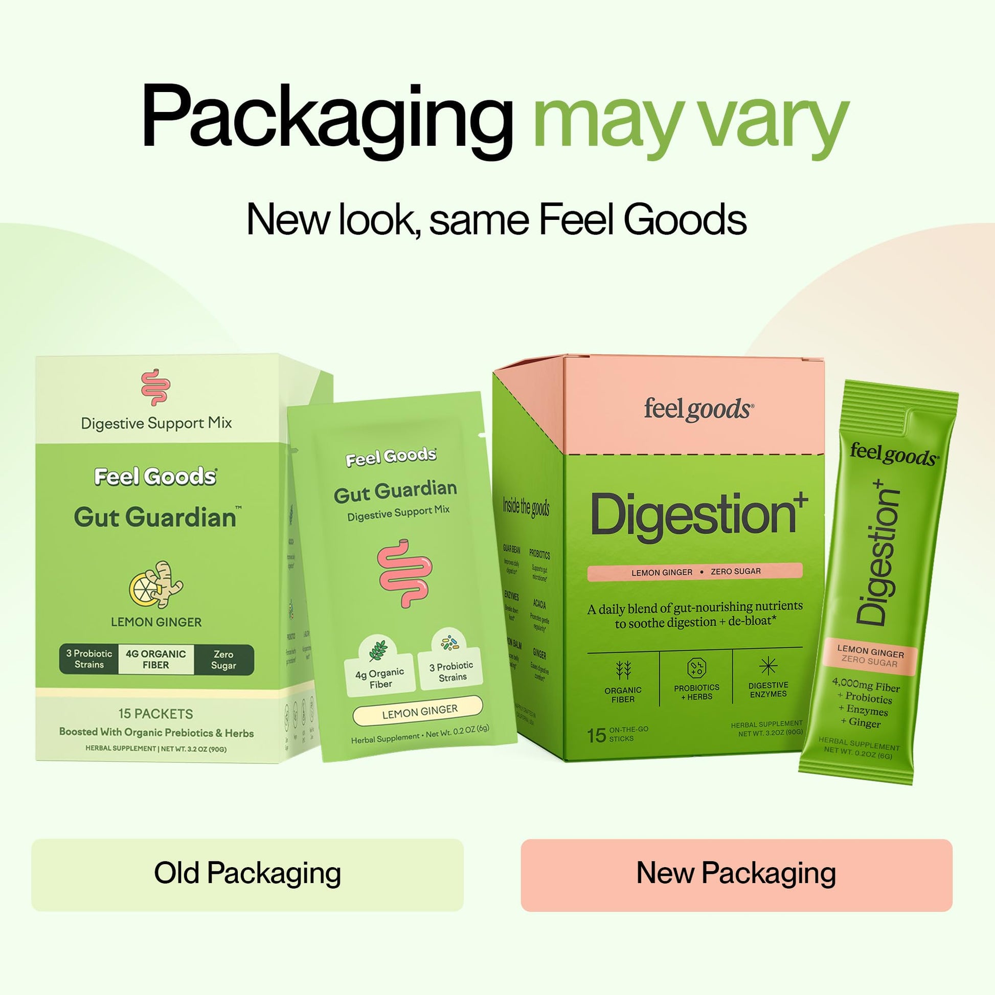 Feel Goods Digestion+, Gut Health, Organic Fiber & Probiotic Drink Mix, Digestive Enzymes for Bloating Relief, Gut Cleanse - dailyvitalstore