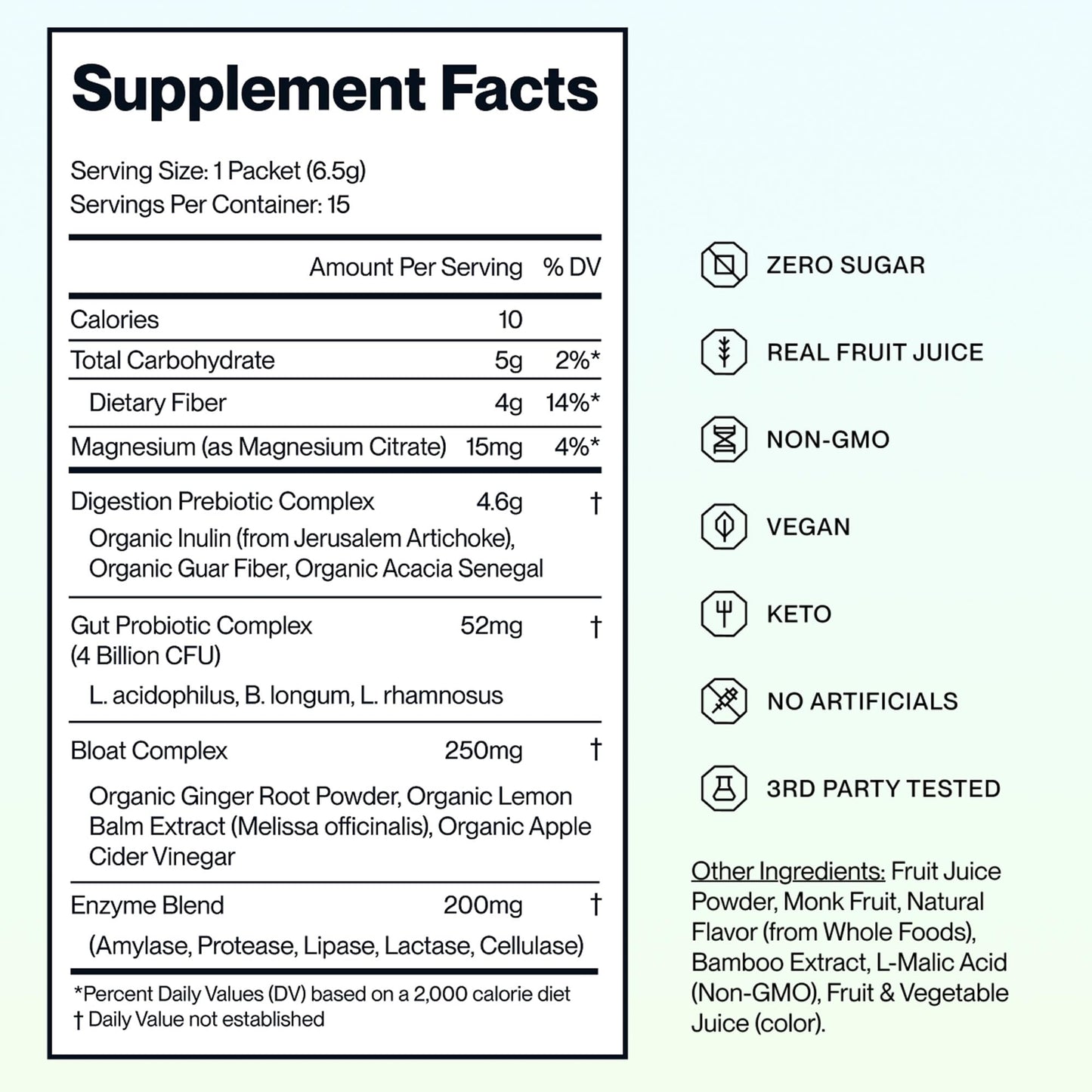 Feel Goods Digestion+, Gut Health, Organic Fiber & Probiotic Drink Mix, Digestive Enzymes for Bloating Relief, Gut Cleanse - dailyvitalstore