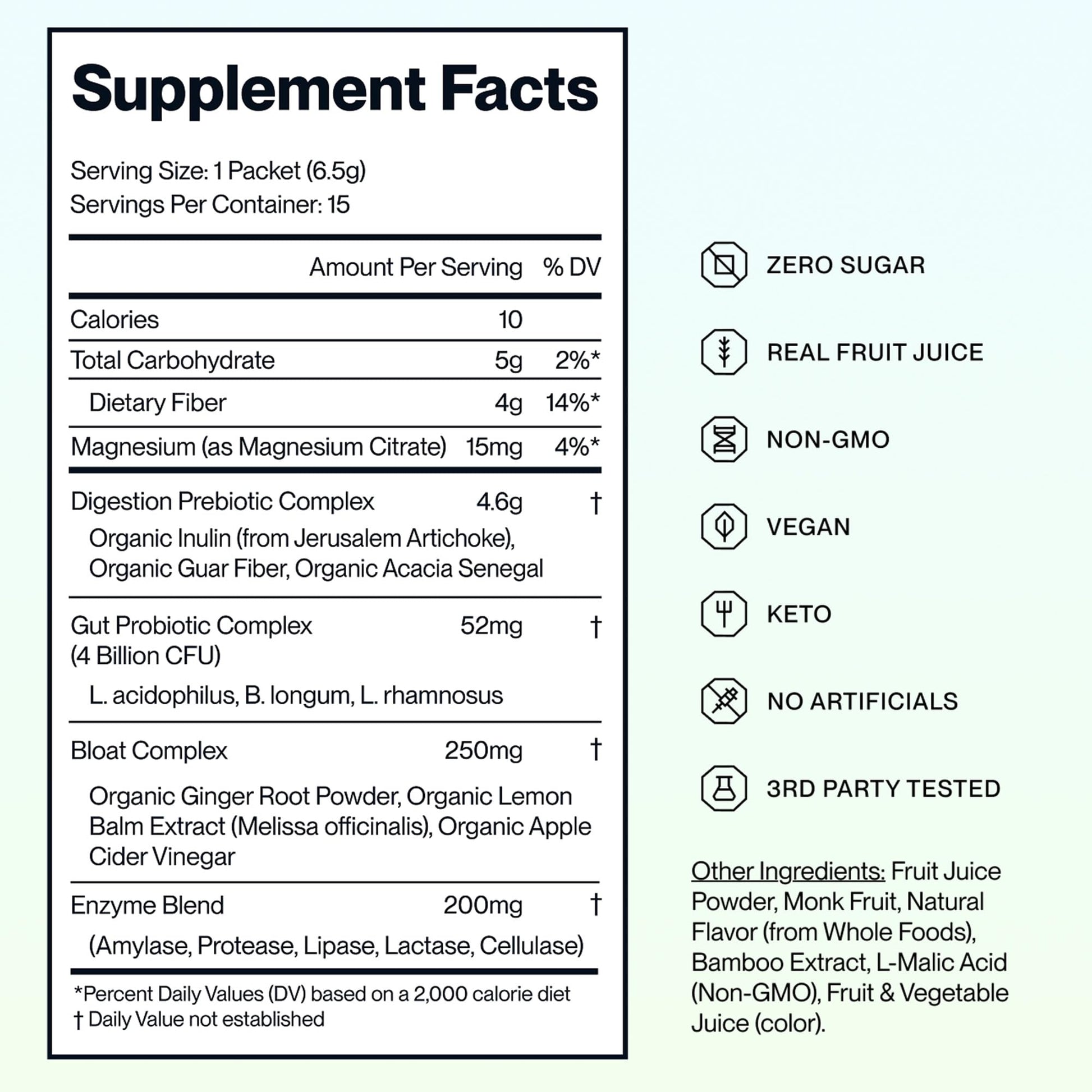 Feel Goods Digestion+, Gut Health, Organic Fiber & Probiotic Drink Mix, Digestive Enzymes for Bloating Relief, Gut Cleanse - dailyvitalstore