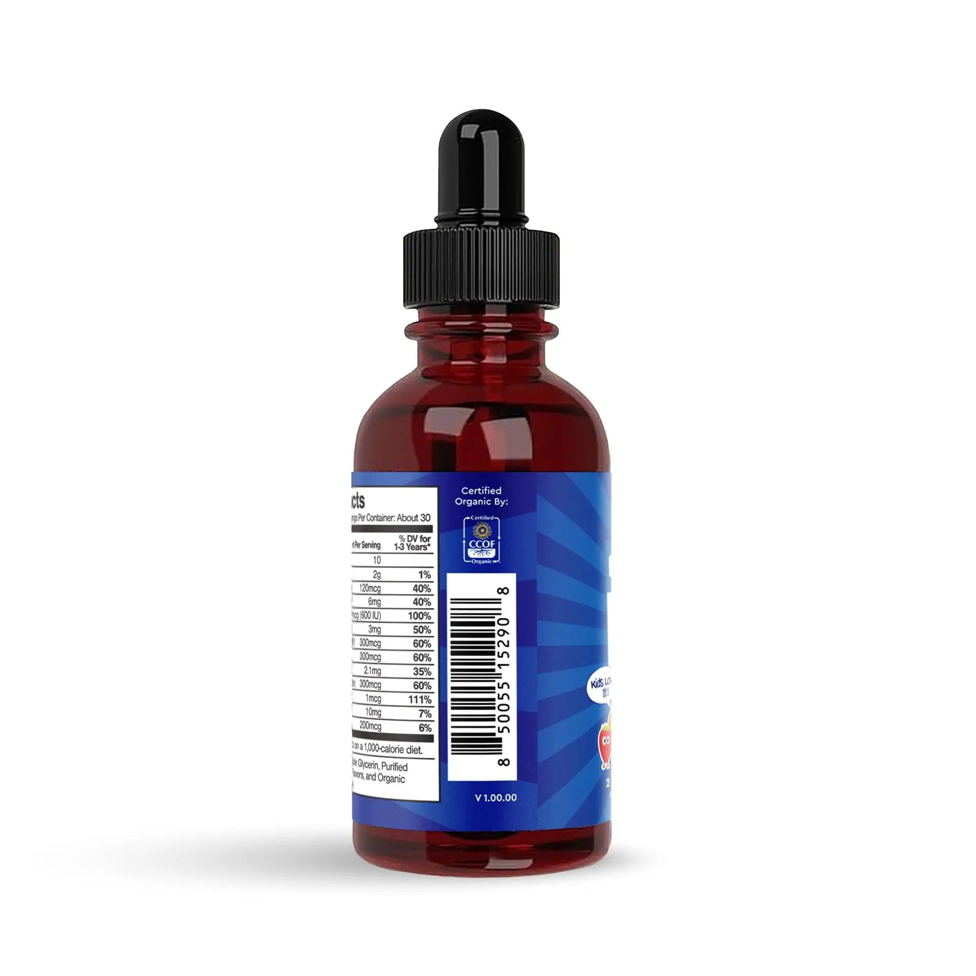 Feel Great Vitamins Organic Multivitamin Liquid Drops for Toddlers & Kids | Daily Essential Nutrients for Healthy Growth | - dailyvitalstore