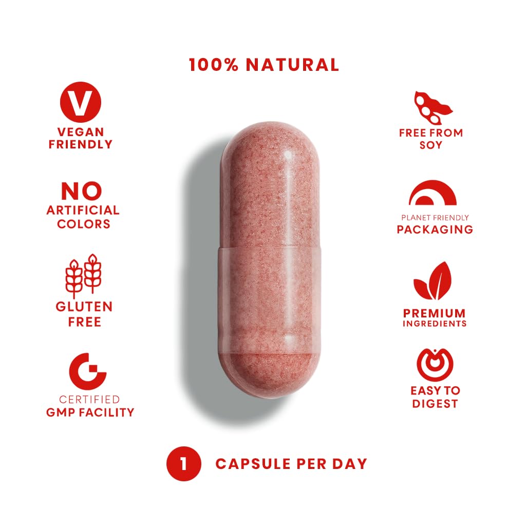 FeelGood Superfoods 1000mg Immune Support Capsules Made with 25 Organic Fruits and Vegetables, Strong Immunity Boosters with Vitamins A, C, D3, and Zinc, 60 Count - dailyvitalstore