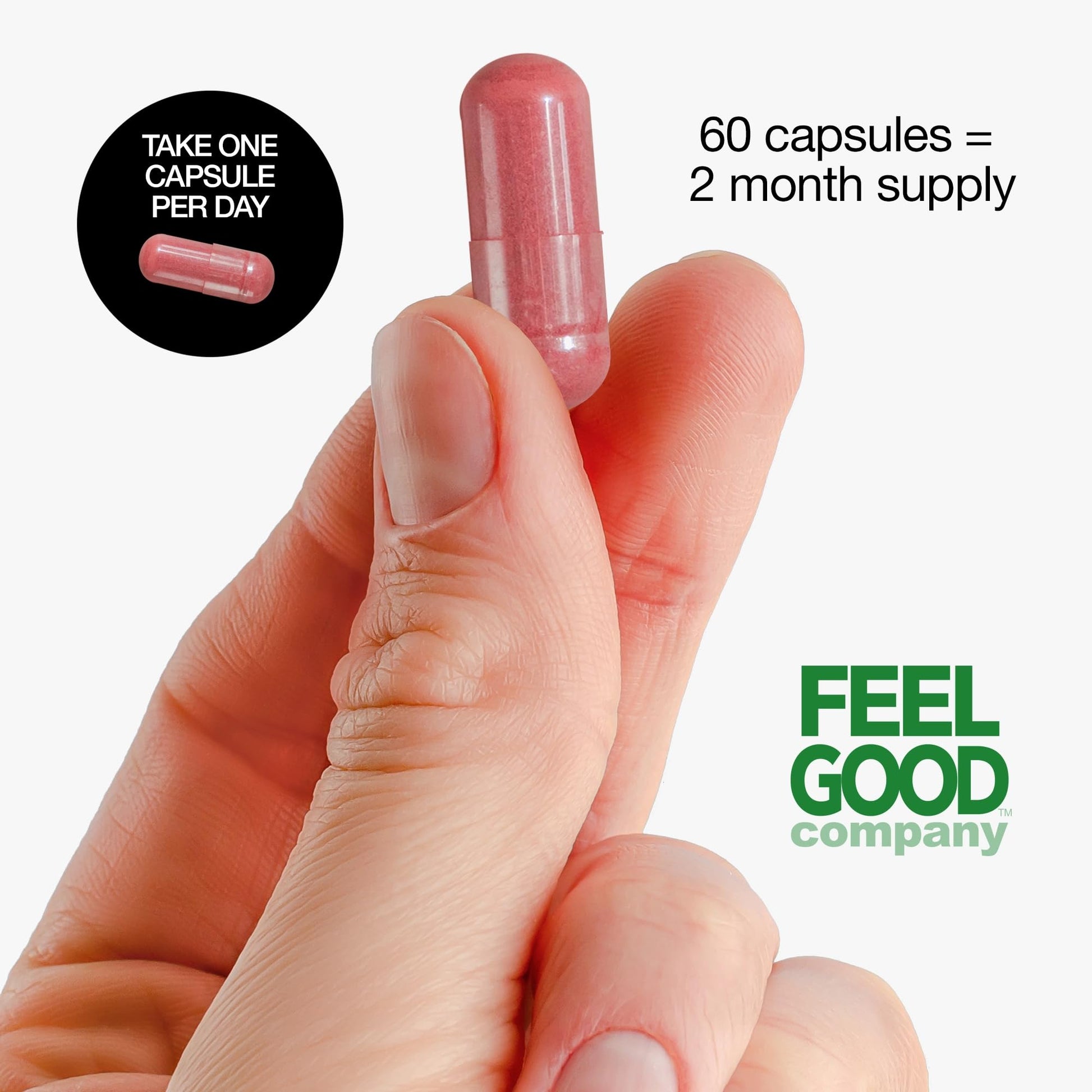 FeelGood Superfoods 1000mg Immune Support Capsules Made with 25 Organic Fruits and Vegetables, Strong Immunity Boosters with Vitamins A, C, D3, and Zinc, 60 Count - dailyvitalstore