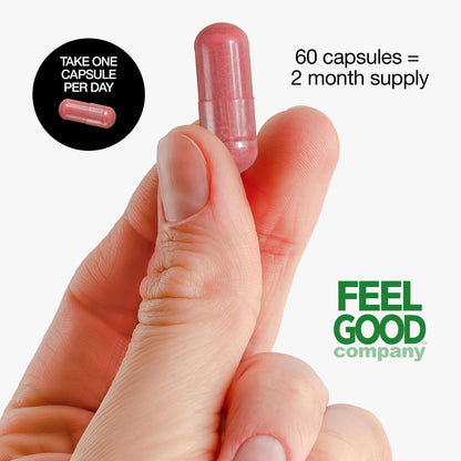 FeelGood Superfoods 1000mg Immune Support Capsules Made with 25 Organic Fruits and Vegetables, Strong Immunity Boosters with Vitamins A, C, D3, and Zinc, 60 Count - dailyvitalstore