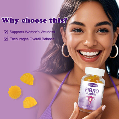 Feelherbs Fibro Gummies for Women, Pack of 2, Multivitamin Inositol Gummies with Inositol, Biotin, Vitamins A, C, D3, E, B6, B12, 60 Gummies Per Bottle - dailyvitalstore