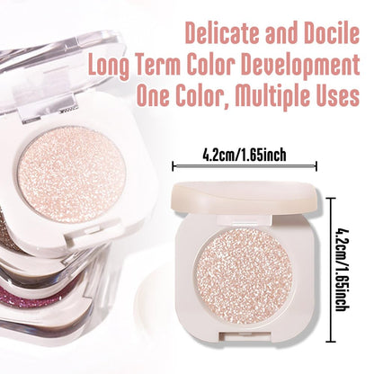 FeiCuiYun Glitter Shimmer Sparkle Eye Shadow Palette Makeup for Older Women, Pearl White Silver Glitter Shimmer Metallic Holographic Iridescent Cream Iridescent Single Monochrome Eyeshadow Makeup, 11 - dailyvitalstore