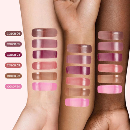 FeiCuiYun Lip Tinted Glowy Balm Hydrating Tinted Lip Serum Lip Gloss, Ultra-Hydrating Natural Vegan Lip Balm, Sheer-Tinted Shine & Hydration, Soothes & Softens Dry Lips Skincare (Light Pink) - dailyvitalstore