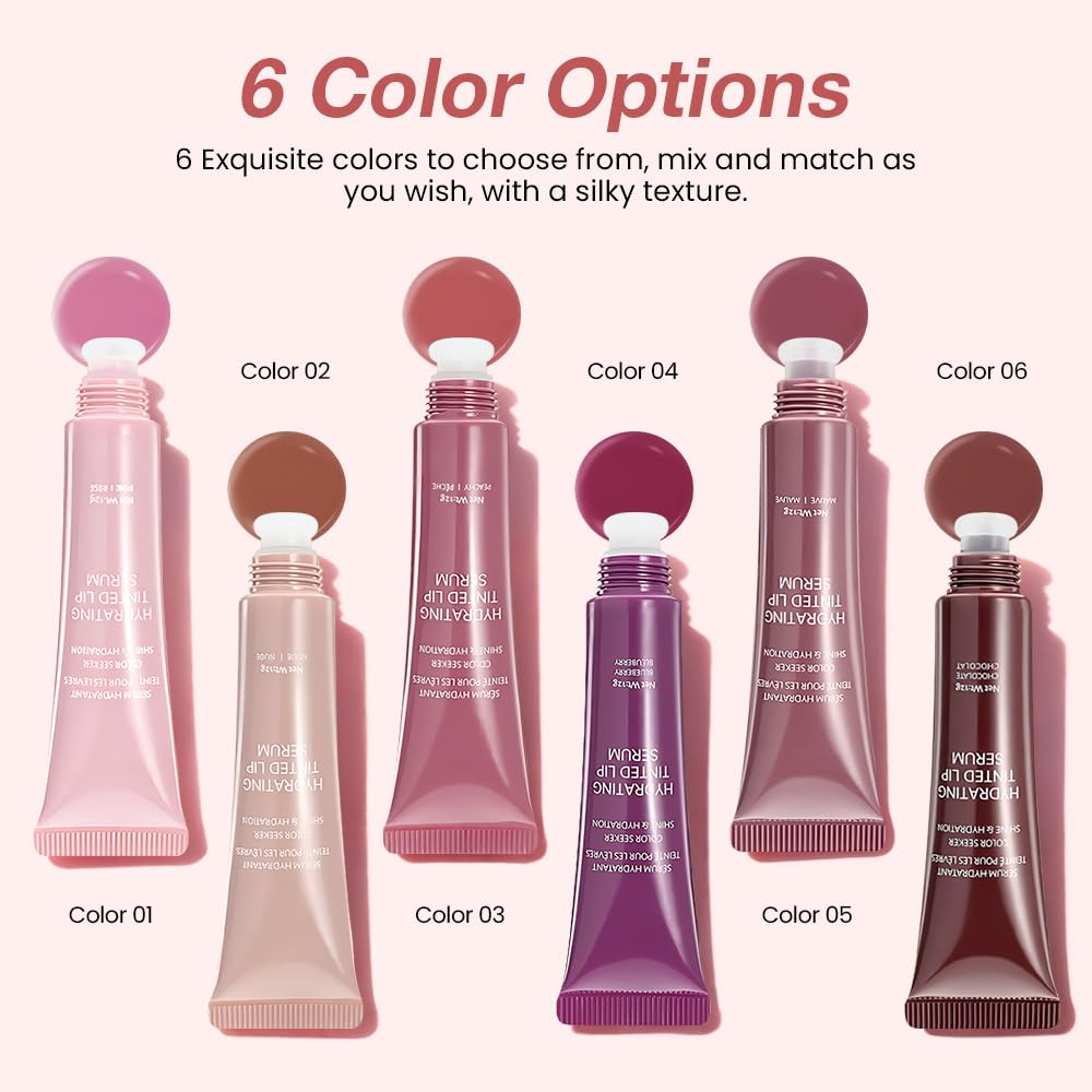 FeiCuiYun Lip Tinted Glowy Balm Hydrating Tinted Lip Serum Lip Gloss, Ultra-Hydrating Natural Vegan Lip Balm, Sheer-Tinted Shine & Hydration, Soothes & Softens Dry Lips Skincare (Light Pink) - dailyvitalstore