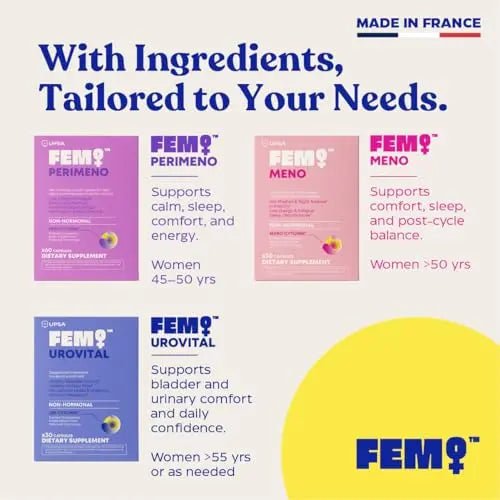 FEM Urovital Bladder Control Supplements - Overactive Bladder, Leakage & Urgency Relief - Non-Hormonal Urinary Tract Health Support for Women - 30 Capsules - dailyvitalstore