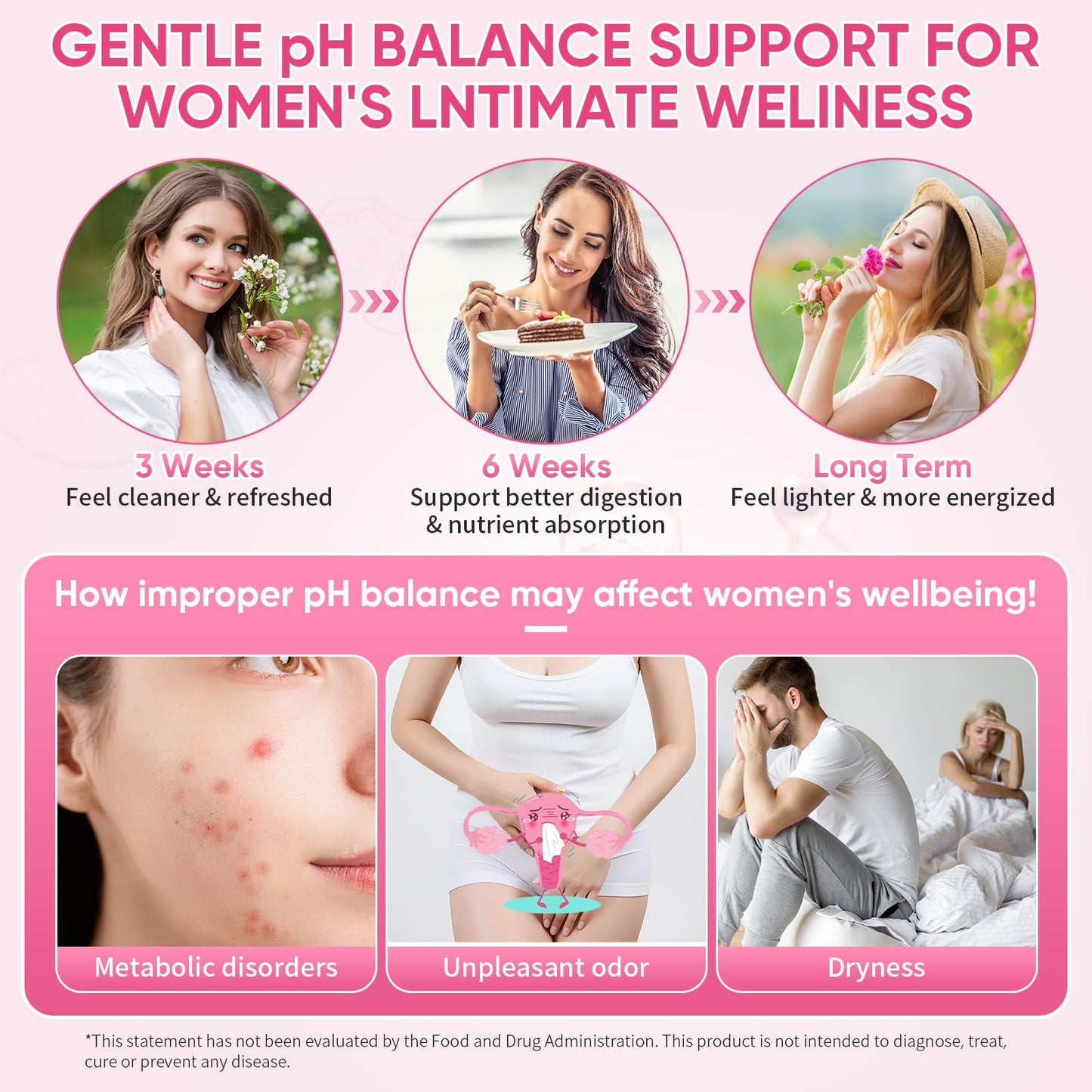 Feminine Probiotics Gummies with Slippery Elm - 60 Pineapple Gummies for Women ph Balance, Vaginal Probiotics Supports Flora, Gut Health & Immune System, Prebiotics & Lactobacillus Blend (Pineapple) - dailyvitalstore