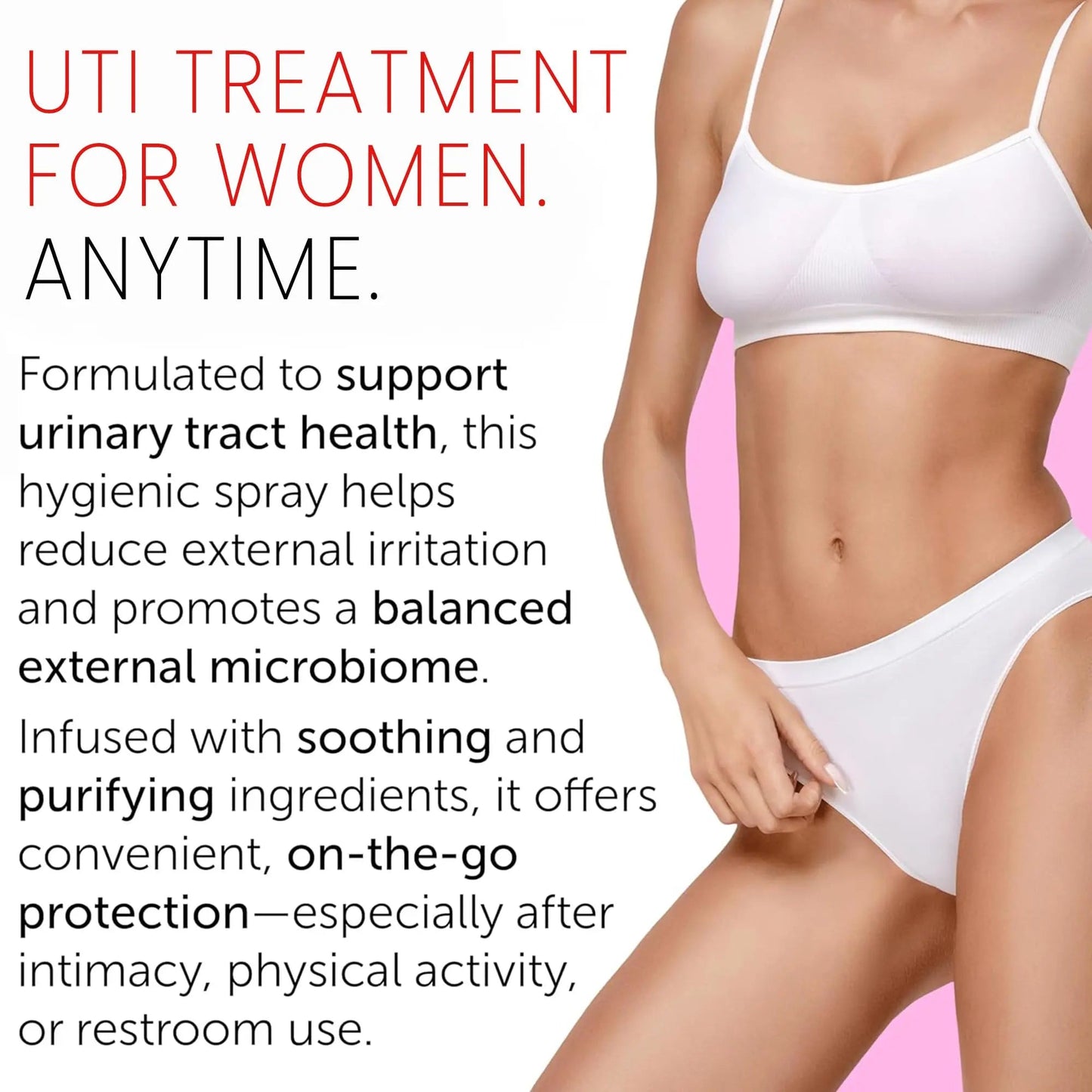 Feminine Spray | UTI Treatment for Women | UTI Defense & Intimate Odor Control | Daily Feminine Hygiene Spray | Eliminate Harmful Bacteria | Gentle, Safe, Travel-Friendly & pH-Balanced | 5.1 fl oz - dailyvitalstore