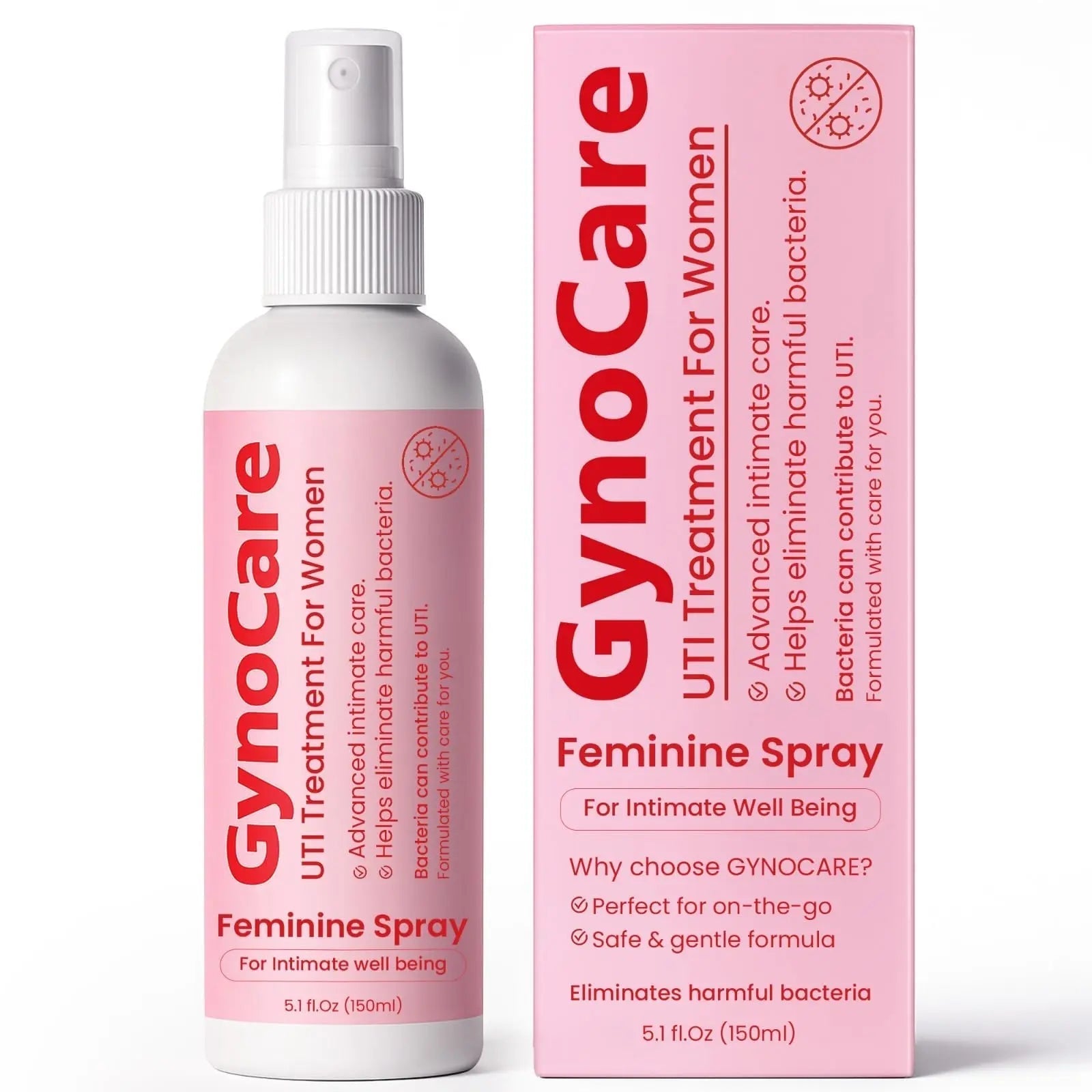 Feminine Spray | UTI Treatment for Women | UTI Defense & Intimate Odor Control | Daily Feminine Hygiene Spray | Eliminate Harmful Bacteria | Gentle, Safe, Travel-Friendly & pH-Balanced | 5.1 fl oz - dailyvitalstore