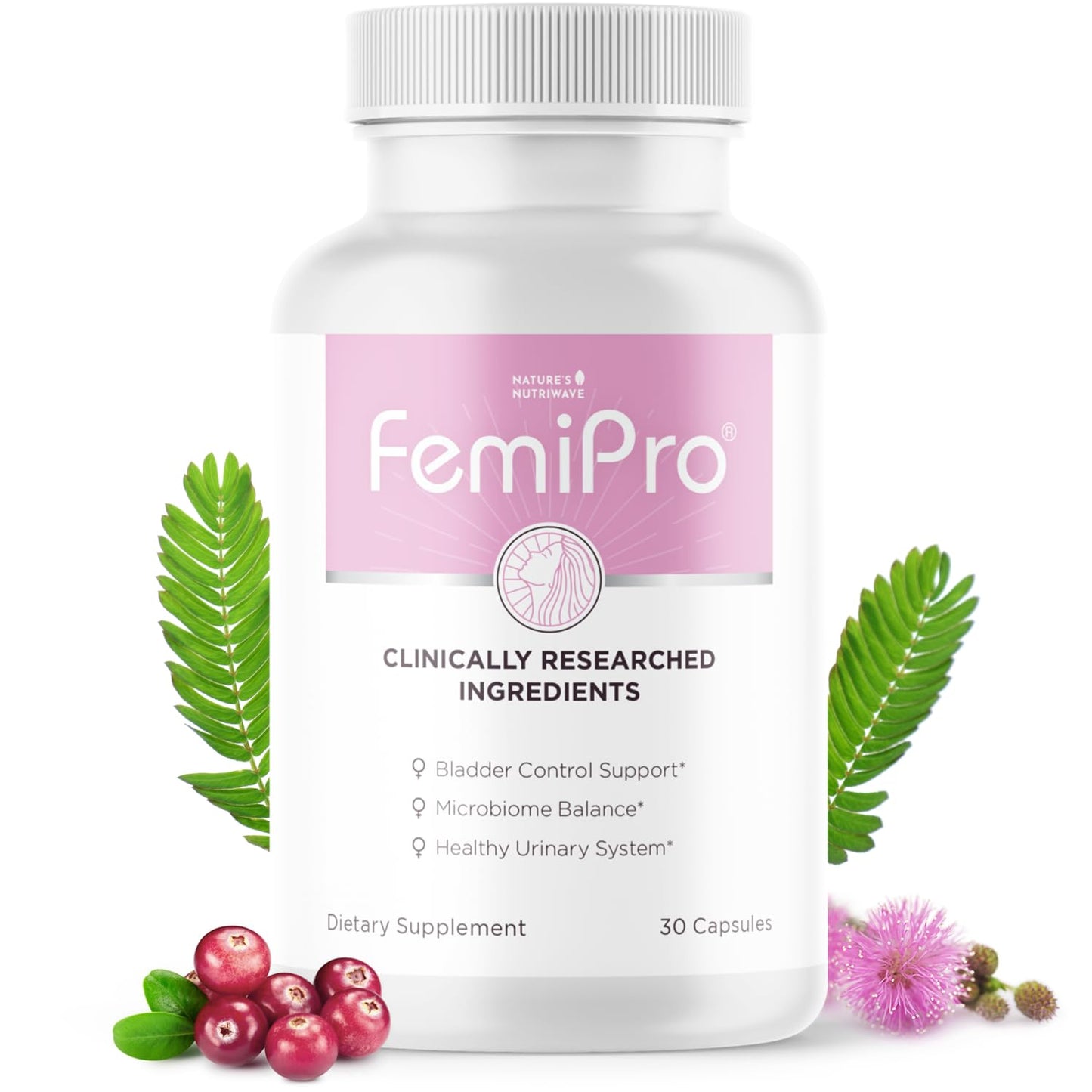 Femipro Bladder Control Supplements for Women & Men, Natural Herb & Probiotic Blend, Supports Urinary Tract Health & Microbiome Balance | Made in USA Non-GMO, 30 Capsules, 1 Month Supply - dailyvitalstore