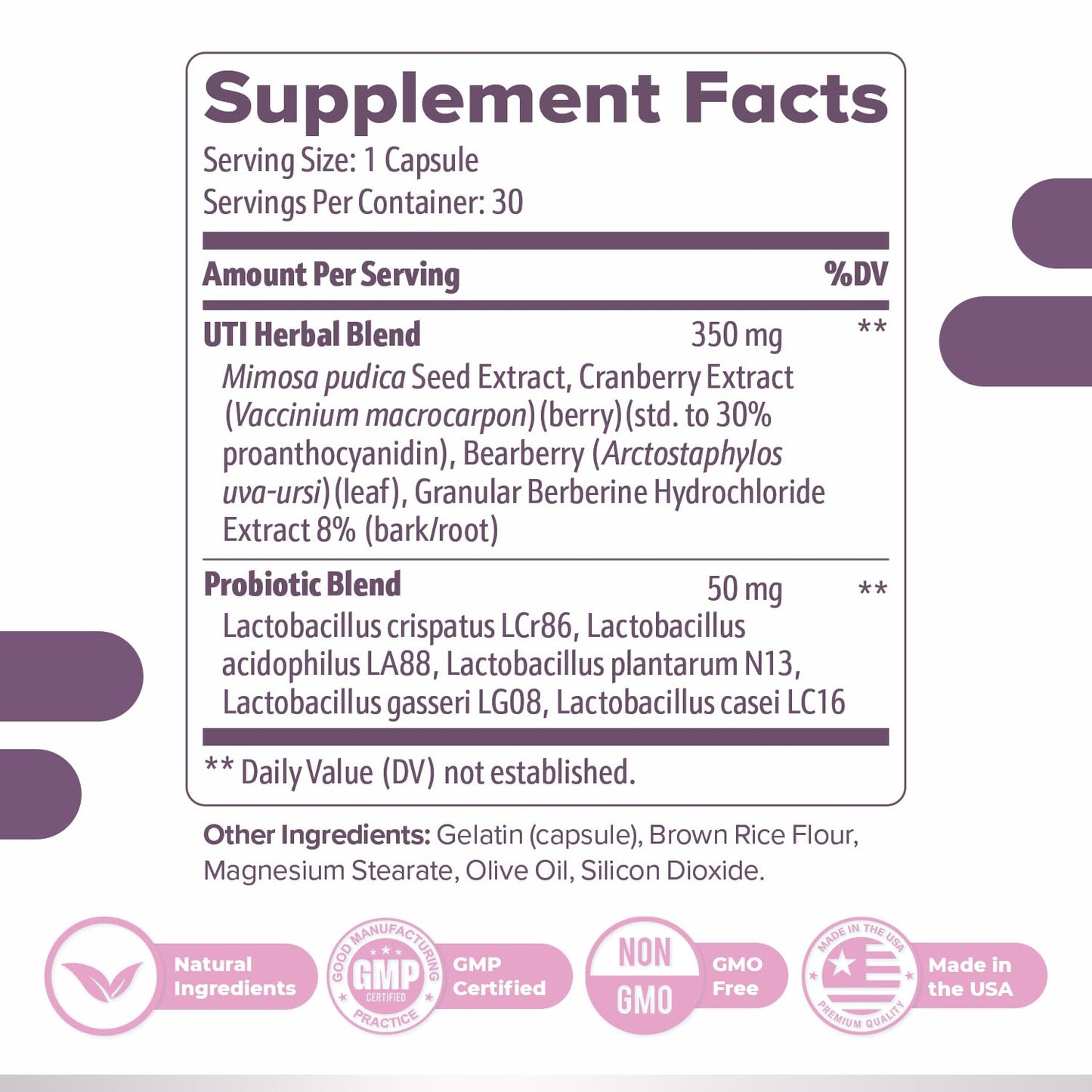 Femipro Bladder Control Supplements for Women & Men, Natural Herb & Probiotic Blend, Supports Urinary Tract Health & Microbiome Balance | Made in USA Non-GMO, 30 Capsules, 1 Month Supply - dailyvitalstore