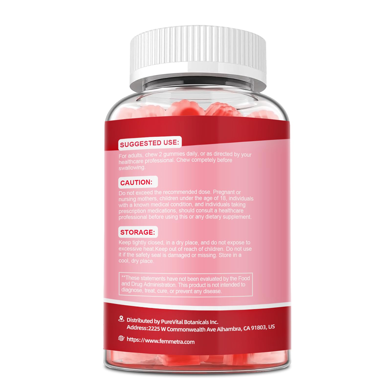 Femmetra 18-in-1 Probiotics for Women with Prebiotics - 200 Billion CFU with Digestive Enzyme, Cranberry, Kombucha - Sugar-Free Vaginal Gummies, - dailyvitalstore