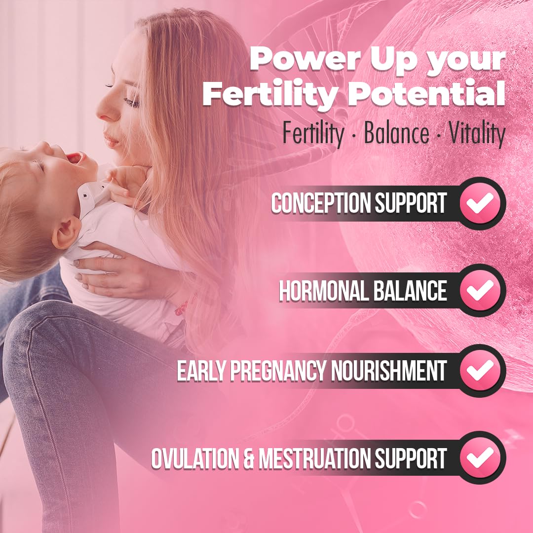 Fertili-t Female (90 Caps) Natural Fertility Support, Hormonal Balance & Prenatal Vitamins for Women, Conception Support, Natural Fertility Supplement with Aguaje & Red Maca (30-Day Supply) (1) - dailyvitalstore