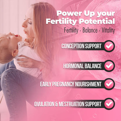 Fertili-t Female (90 Caps) Natural Fertility Support, Hormonal Balance & Prenatal Vitamins for Women, Conception Support, Natural Fertility Supplement with Aguaje & Red Maca (30-Day Supply) (1) - dailyvitalstore