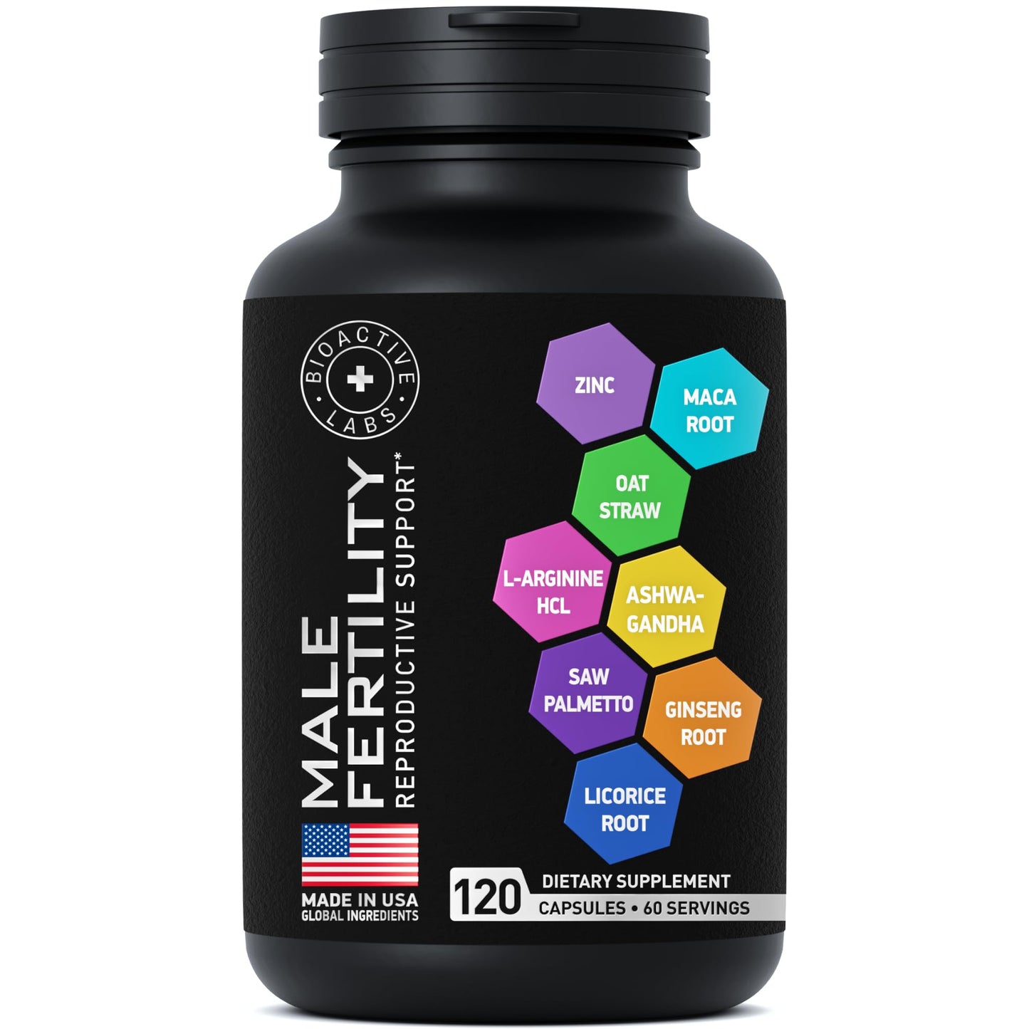 Fertility Supplements for Men - Zinc, Maca, Ashwagandha, L-Arginine - Male Vitality Conception for Him - Count and Motility Pregnancy Aid - Vitamins and Male Fertility Support Supplement - 120 Pills - dailyvitalstore