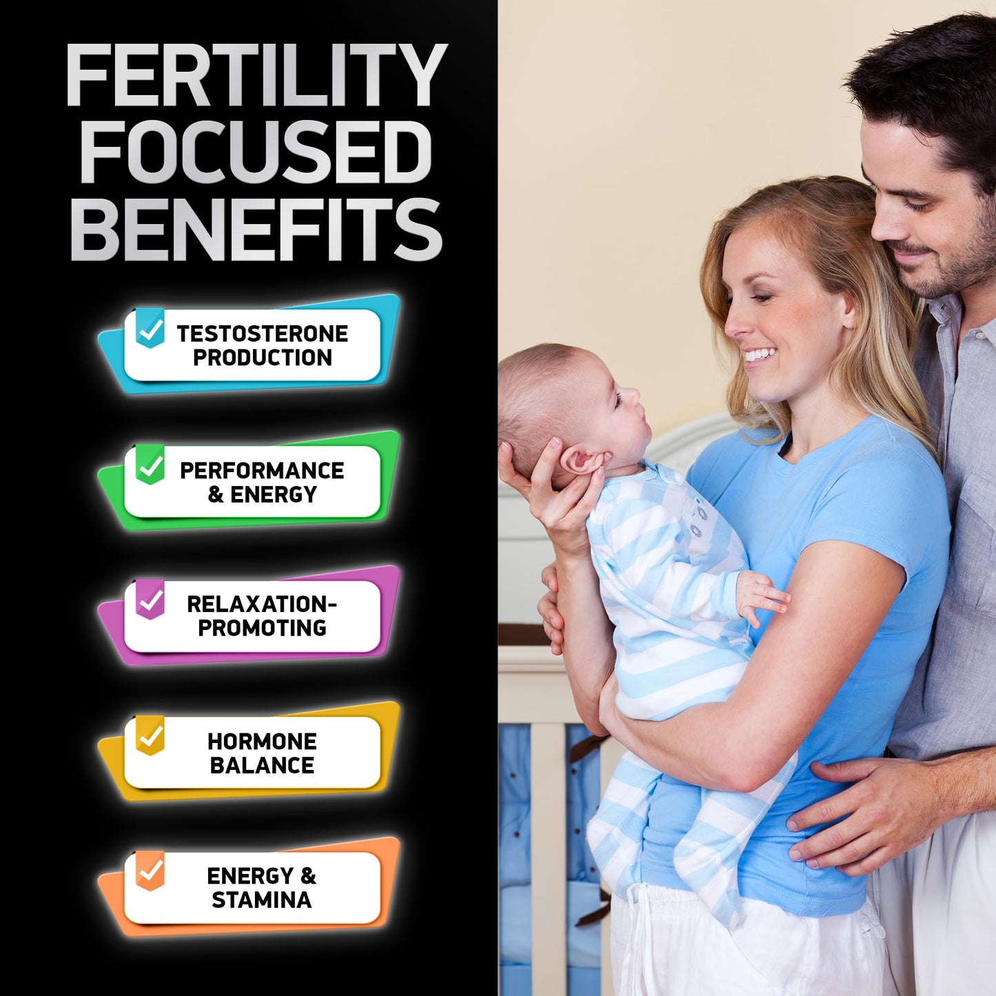 Fertility Supplements for Men - Zinc, Maca, Ashwagandha, L-Arginine - Male Vitality Conception for Him - Count and Motility Pregnancy Aid - Vitamins and Male Fertility Support Supplement - 120 Pills - dailyvitalstore