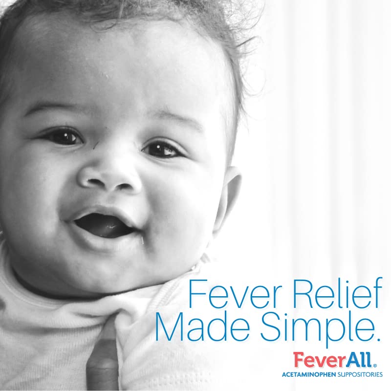 Feverall Infant Acetaminophen Suppositories 6 Rectal Suppositories 80mg Each Pain Reliever/Fever Reducer. Paraben Free, No Artificial Colors or Other preservatives. Ages 6-36 Months (Pack of 2) - dailyvitalstore