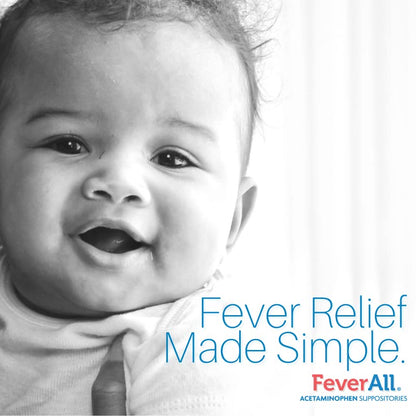 Feverall Infant Acetaminophen Suppositories 6 Rectal Suppositories 80mg Each Pain Reliever/Fever Reducer. Paraben Free, No Artificial Colors or Other preservatives. Ages 6-36 Months (Pack of 2) - dailyvitalstore
