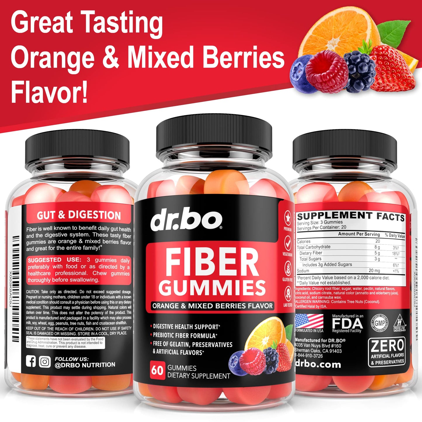 Fiber Gummies for Adults & Kids - Tasty Gummy Prebiotic Fiber Supplement, Max Digestive - dailyvitalstore