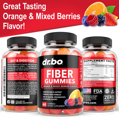 Fiber Gummies for Adults & Kids - Tasty Gummy Prebiotic Fiber Supplement, Max Digestive - dailyvitalstore