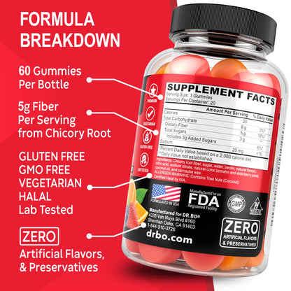 Fiber Gummies for Adults & Kids - Tasty Gummy Prebiotic Fiber Supplement, Max Digestive - dailyvitalstore