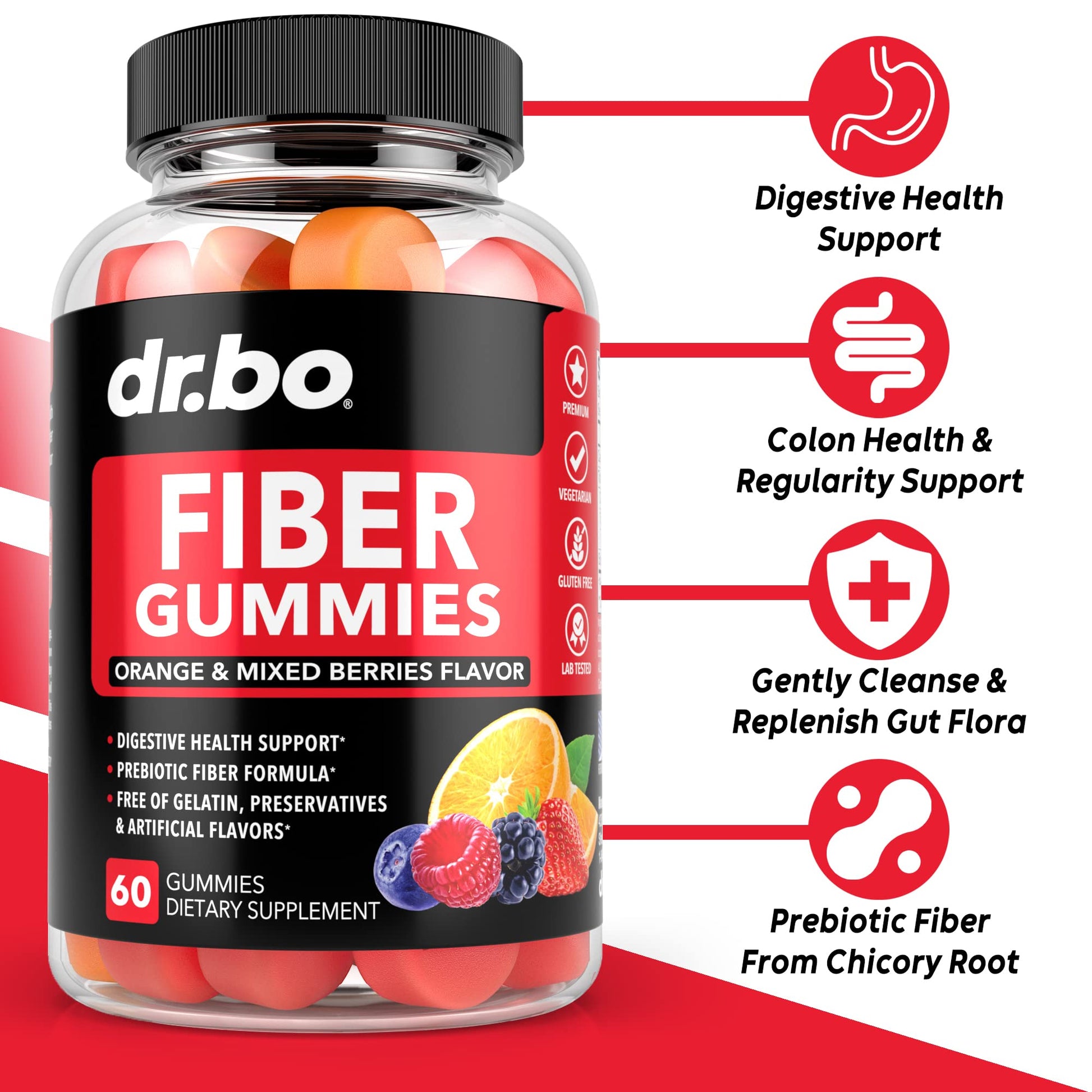 Fiber Gummies for Adults & Kids - Tasty Gummy Prebiotic Fiber Supplement, Max Digestive - dailyvitalstore