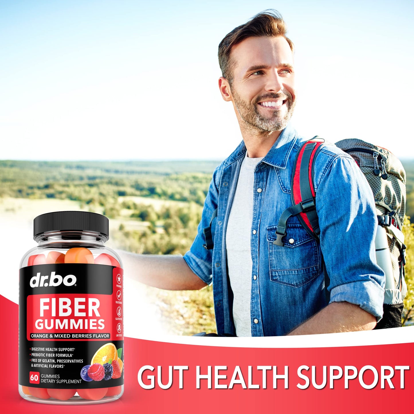 Fiber Gummies for Adults & Kids - Tasty Gummy Prebiotic Fiber Supplement, Max Digestive - dailyvitalstore