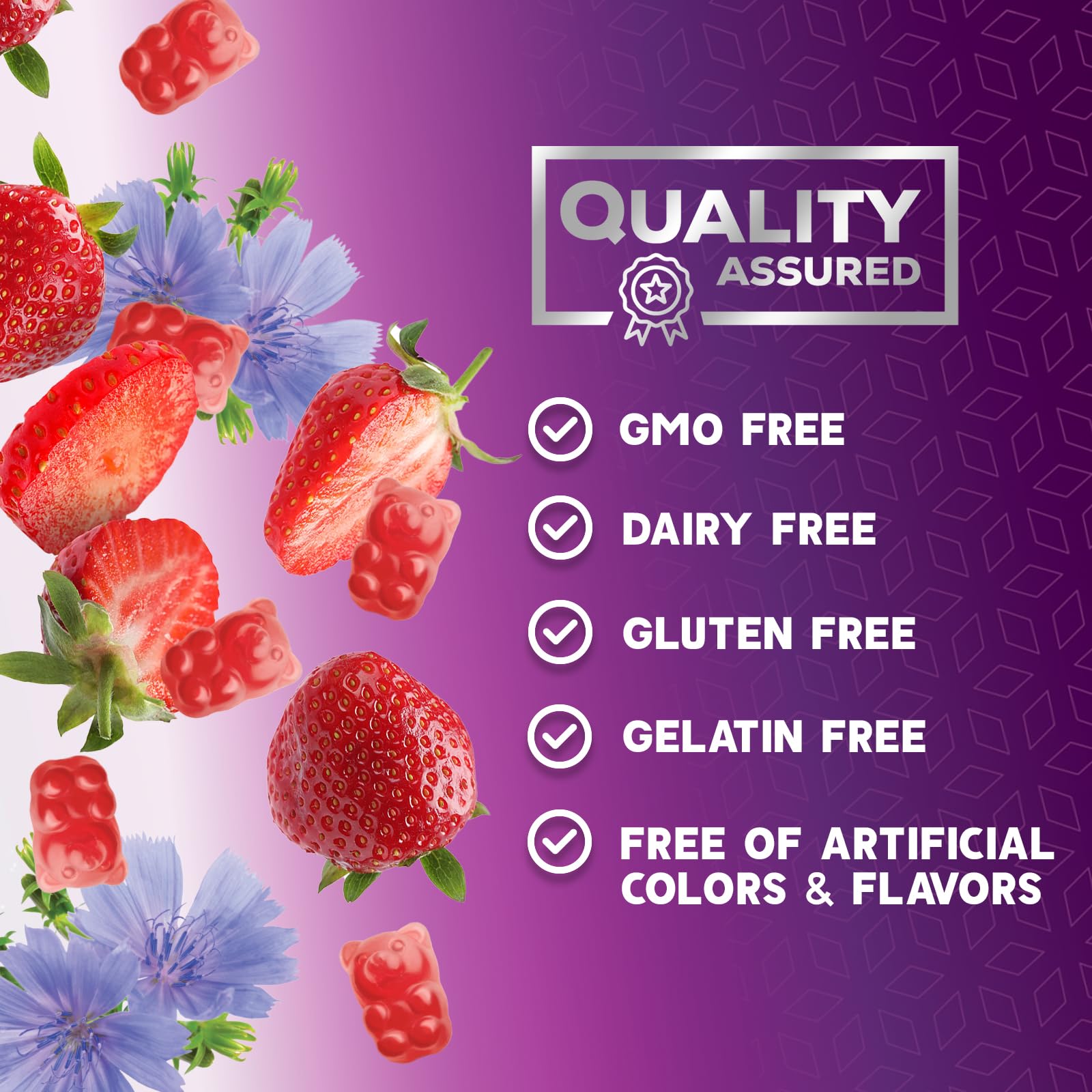 Fiber Gummies for Adults - Soluble Fiber 4g Per Serving - Plant-Based Prebiotic Fiber Supplement for Digestive Health, Gut Health, & Regularity Support - Vegan Gummy - dailyvitalstore
