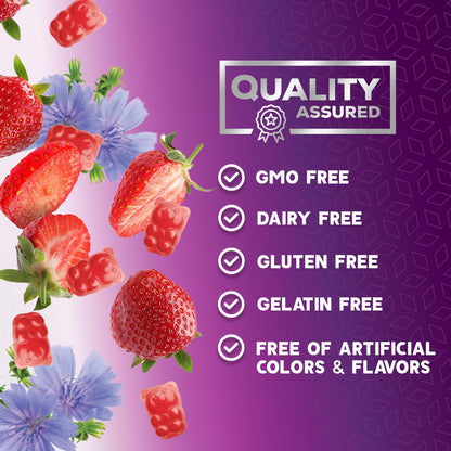 Fiber Gummies for Adults - Soluble Fiber 4g Per Serving - Plant-Based Prebiotic Fiber Supplement for Digestive Health, Gut Health, & Regularity Support - Vegan Gummy - dailyvitalstore