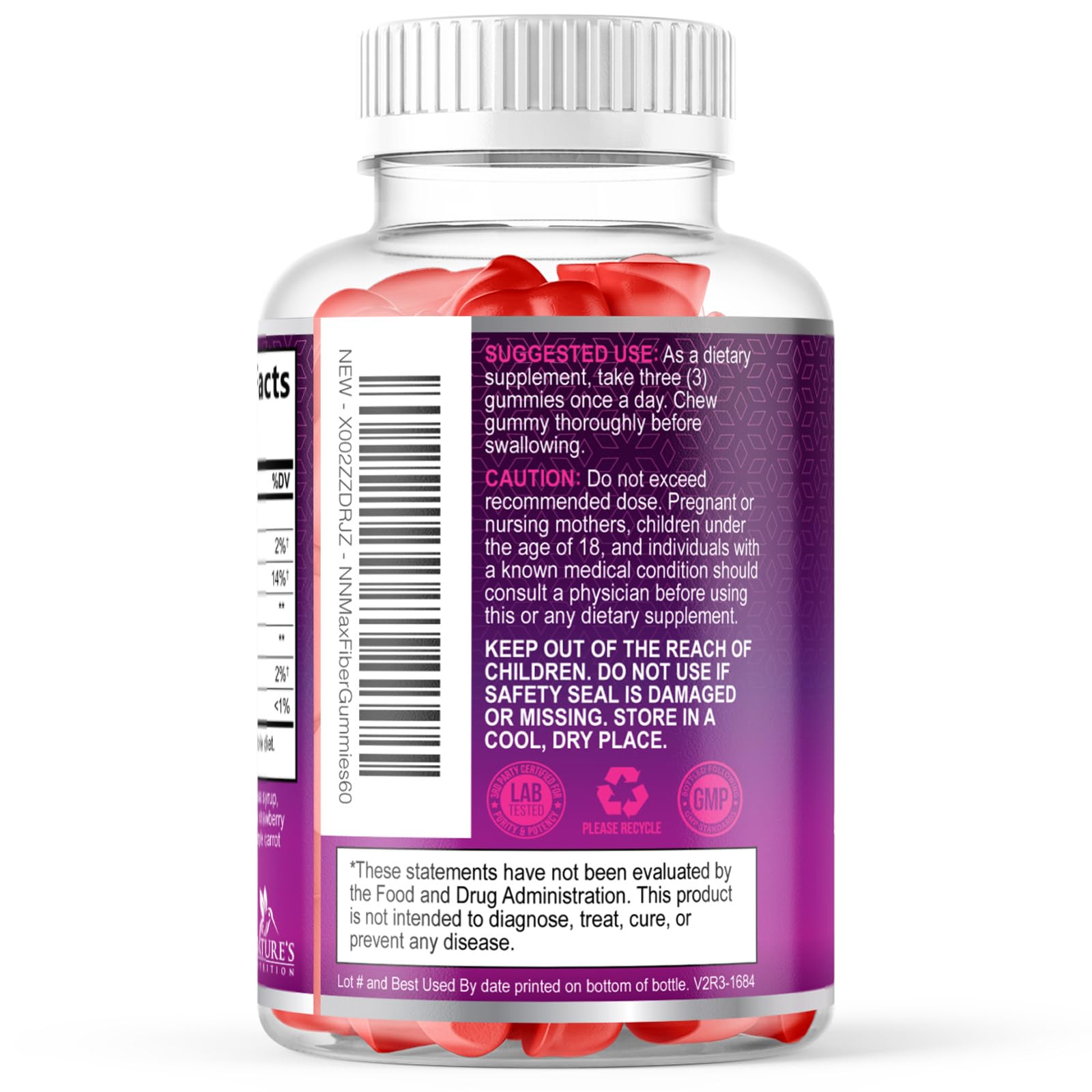Fiber Gummies for Adults - Soluble Fiber 4g Per Serving - Plant-Based Prebiotic Fiber Supplement for Digestive Health, Gut Health, & Regularity Support - Vegan Gummy - dailyvitalstore